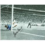 Gordon Banks Signed England 1970 World Cup Pele Save 8x10 Photo. Good Condition. All signed pieces
