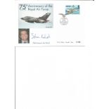 Flt Ltnt John Nichol signed 75th anniv of the RAF cover. Good Condition. All signed pieces come with