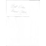 Bernard Cribbins signed white card. English actor. Good Condition. All signed pieces come with a