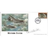 D Day Flt Lt D R Wills DFC signed Watching Station RAF FDC. Wills flew P51s with 19 Squadron, on D-