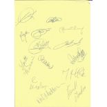 Southampton 1992/3 signed sheet. Some of names included are Matt le Tissier, Neil Maddison, Kerry