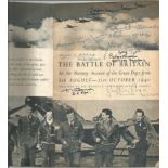 1940 HSO Battle of Britain booklet signed inside by 10 Battle of Britain pilots inc Chemelcki 54sqn,