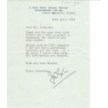 Battle of Britain J A Dixon 1 sqn WW2 RAF typed signed letter to BOB historian Ted Sergison. Good