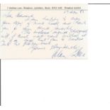 Battle of Britain Alan Deere WW2 RAF handwritten note on postcard 1985. Good Condition. All signed