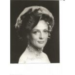 Maggie Smith signed 10x8 b/w photo. English actress. She has had an extensive, varied career on