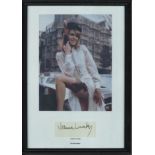 Joanna Lumley signed Colour photograph in black A4 frame of actress and model Joanna Lumley. She