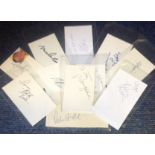 TV/Film signed white card collection. 11 in total. Some of names included are John Spencer, Kyra