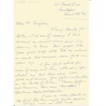 Battle of Britain Aindow 23 sqn WW2 RAF handwritten letter to BOB historian Ted Sergison with