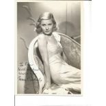 Mary Carlisle signed 10x8 vintage photo. February 3, 1914 – August 1, 2018 was an American