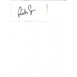 Ricky Gervis signed white card. English actor and comedian. Good Condition. All signed pieces come