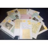 Assorted TV/Film signed collection. Assortment of letters, photos, album pages. Contains 15 items.