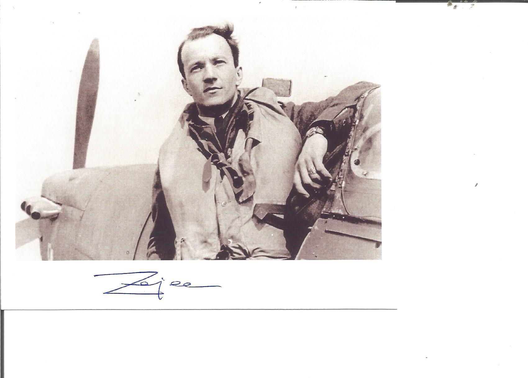 Wladyslaw Zajac WW2 fighter ace 315 Sqn signed 7 x 5 portrait photo from Ted Sergison Battle of