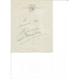 Maurice Chevalier signature on Savoy Hotel notepaper. September 12, 1888 – January 1, 1972 was a