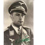 Kurt Sochatzy KC Luftwaffe Ace signed 5x3 black and white portrait photo. Good Condition. All signed