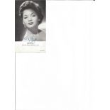 Lita Roza signed 6x4 b/w photo. 14 March 1926 – 14 August 2008 was an English singer whose 1953