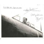 Battle of Britain D B Ogilvie WW2 RAF signed 7 x 5 b/w photo of him in cockpit of his Hurricane Sept