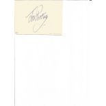 Jon Pertwee signed album page. English actor. Ossie Pickworth and Dick Burton on reverse. Good