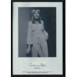 Susannah York signed Black/white portrait photograph mounted in a black frame of acclaimed British