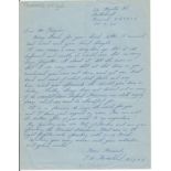 Battle of Britain Thomas William Townshend 600 sqn WW2 RAF handwritten letter to BOB historian Ted
