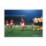 Mickey Thomas Signed 1992 Wrexham 12x16 Photo Edition. Good Condition. All signed pieces come with a
