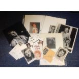 Music signed collection. 11 items. Assorted sized photos and signature pieces. Some of signatures