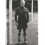 Bert Williams 1950s England goalkeeper signed 9 x 8 football magazine photo. Good Condition. All