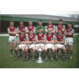 Football Autographed Burnley 1960 Photo, A Superb Image Depicting The 1959/60 First Division