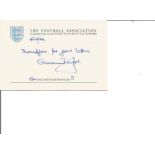 Graham Taylor signed typed letter on Aston Villa letterhead to WW2 book author Alan Cooper. Good