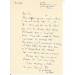 Battle of Britain W Krol WW2 RAF handwritten letter to BOB historian Ted Sergison regarding the