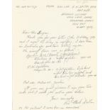 Battle of Britain Sqn Ldr R Dalton 604 sqn WW2 RAF handwritten letter to BOB historian Ted