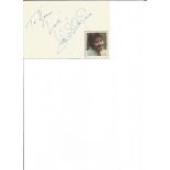 Helen Shapiro signed 6x4 card. born 28 September 1946 is an English pop singer, jazz singer and