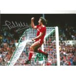 Football Autographed Jan Molby Photo, A Superb Image Depicting Molby Jumping With Joy After