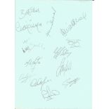 Celtic FC 1992/3 sheet. Signed by 13 including Charlie Nicholas, Peter Grant, Mark Mcnally, Joe
