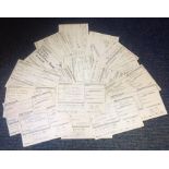 Granada tv signed guest registration cards. 60+ cards. Some of signatures are Nigel Knowles,