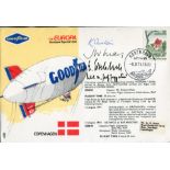 GRAF ZEPPELIN CREW VETERAN Airship cover signed by Ernst Fischbach who was on board for the