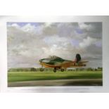 RAF World War Two print by the K. Gage pictured Britains first jet aircraft THE Gloster E28 39 takes