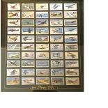 RAF collection 19x21 framed and mounted cigarette card collection John Player 1938 Aircraft of the