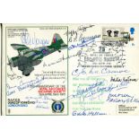 WW2 RARE SOE SIGNED COVER RAF Escaping Society cover signed by FIFTEEN veterans who were either