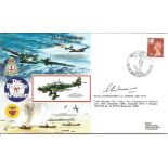 Wg Cdr George Grumpy Unwin DSO DFC WW2 BOB pilot signed 1990, 50th ann Battle of Britain RAFA series