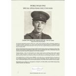 Colonel Maurice Buckmaster OBE signature piece Croix de Guerre, Special Operations Executive SOE.