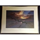 World War Two framed and mounted print 22x29 titled The Shinning Sword by the artist Simon Smith