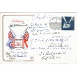 George Cross multiple signed 1995 Gallantry cover. Signed by 14 GCs. Rare Richard Moore GC, John