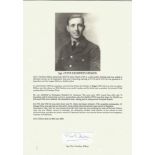 Sgt. Clive Hilken signature piece Battle of Britain, Spitfire pilot serving with No. 74 Squadron.