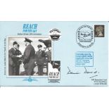 Battle of Britain Grp Cptn Dennis David CBE DFC and Bar AFC signed Reach for the Sky cover. RAF WW2.