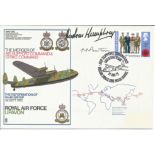 Harry Burton & A Humphreys signed RAF Upavon Avro York cover. RAF WW2. Good condition Est.