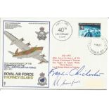 Sir Francis Chichester and pilot Keith Mansfield signed 1971 RAF cover RAF Thorney Island. Comm.