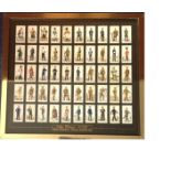 Military collection 19x21 framed and mounted cigarette card collection John Player 1939