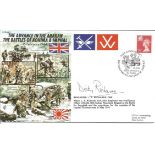 Brig Dicky Richards signed 50th ann cover Advance in the Arakan comm. Battles of Kohima and