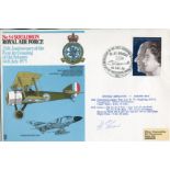 VERY RARE AVIATOR 54 Squadron cover signed by Henry Jerry Shaw, a pilot with very many aviation