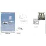 Concorde Captain Stephen Wand and Captain John Hirst signed Concorde Historical Series cover